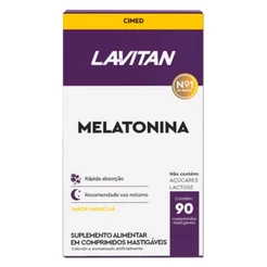 Lavitan Melatonina 0,21 mg 90 cpr Mastigavel Sabor Maracuja