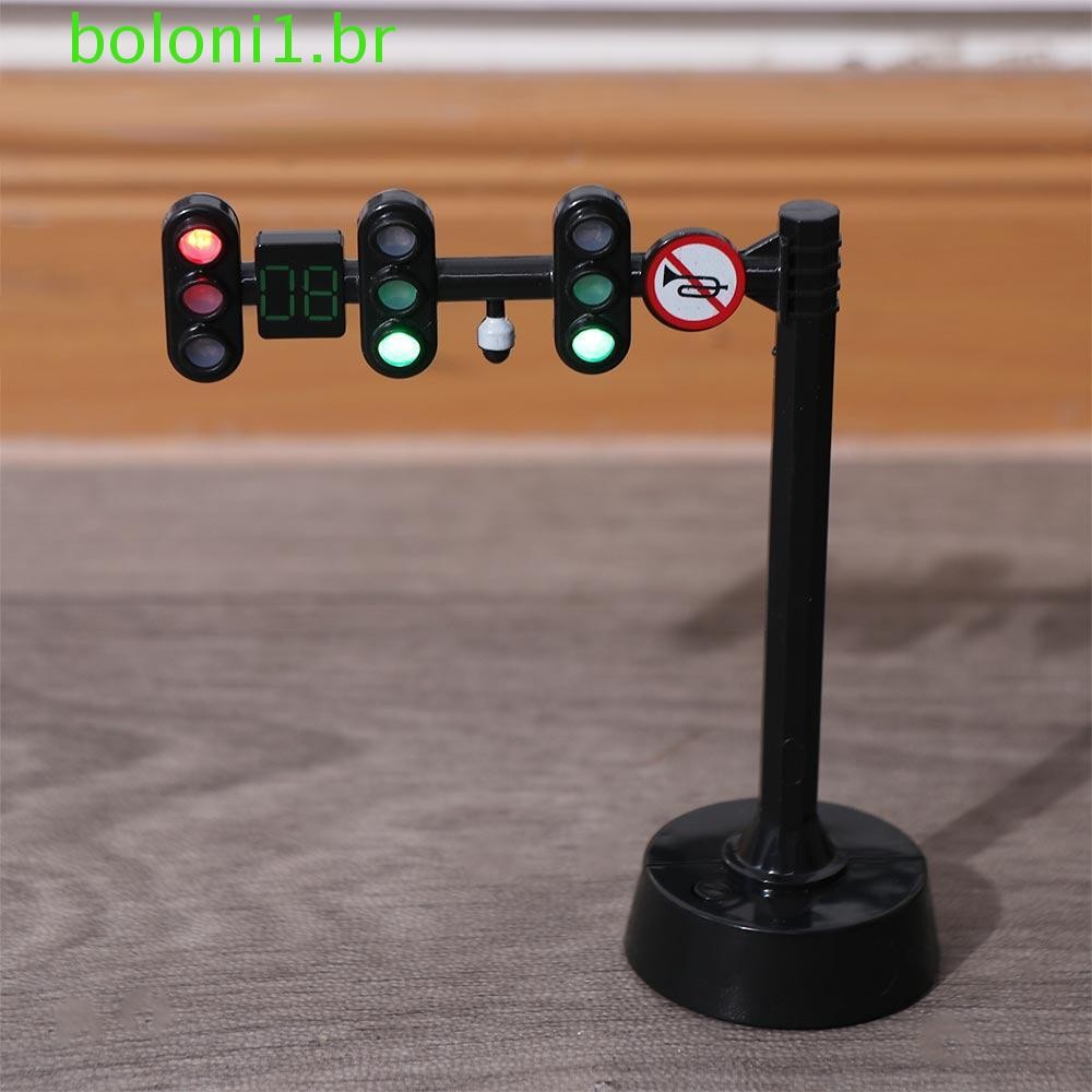 BOLONI Mini Brinquedos Modelo De Parada , Sinais De Luz De Brinquedo De Trânsito , Blocos De Construção De Semáforo ABS em Oferta na Shopee