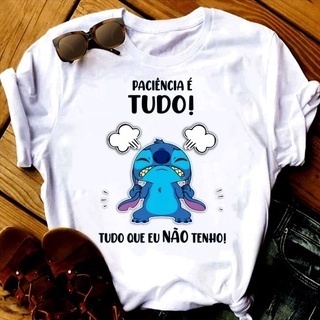 Camiseta T-Shirt baby Look Lilo Stitch