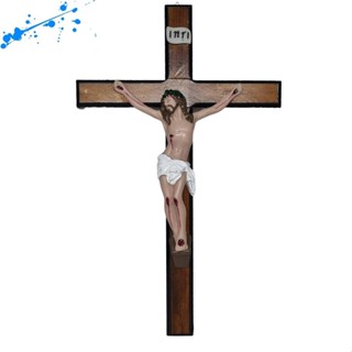 Crucifixo de Parede Resina e Madeira Quaresma Decoração Casa em Oferta na Shopee