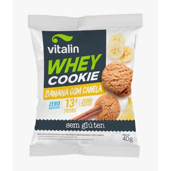 Cookie Whey Banana com Canela 40g - Vitalin em Oferta na Shopee
