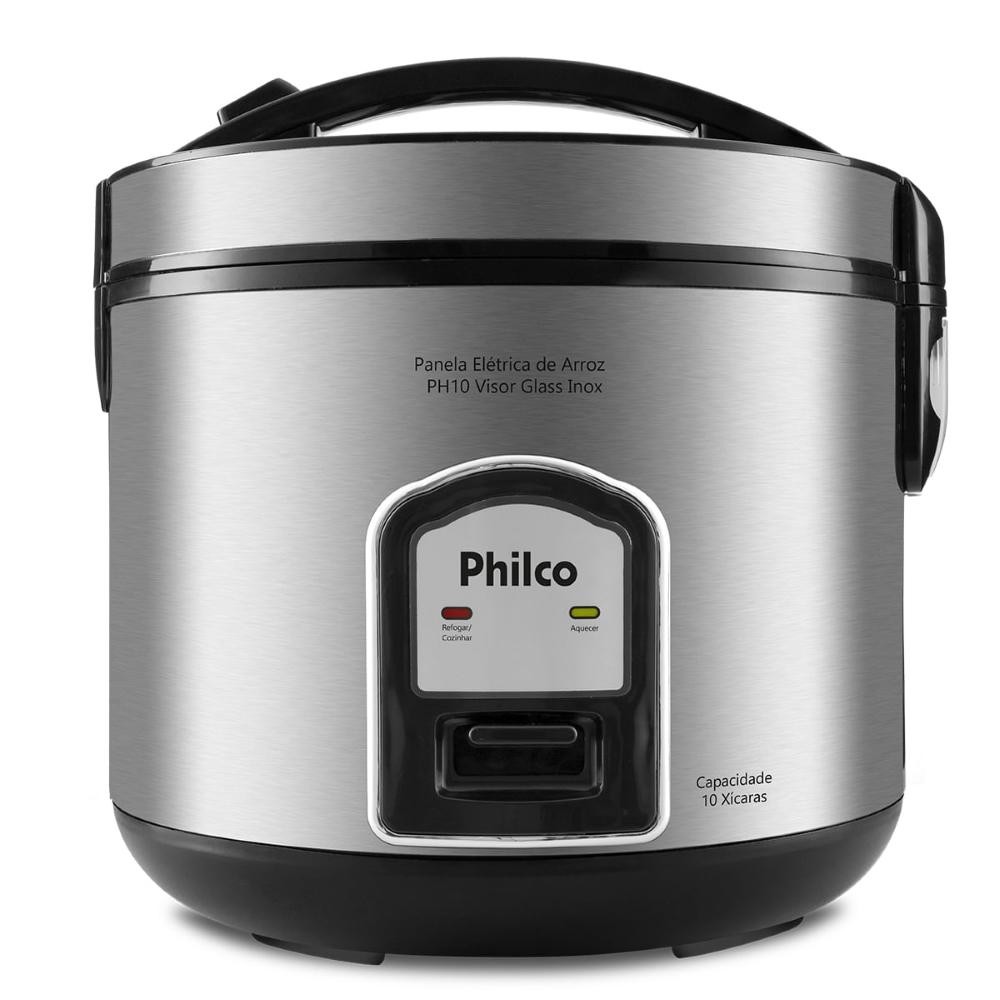 Panela de Arroz Elétrica PH10P Visor Glass Inox Philco 127V — oferta na Shopee