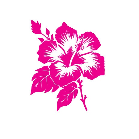 adesivo flor hibisco 17cm para carro moto e caminhão em Oferta na Shopee