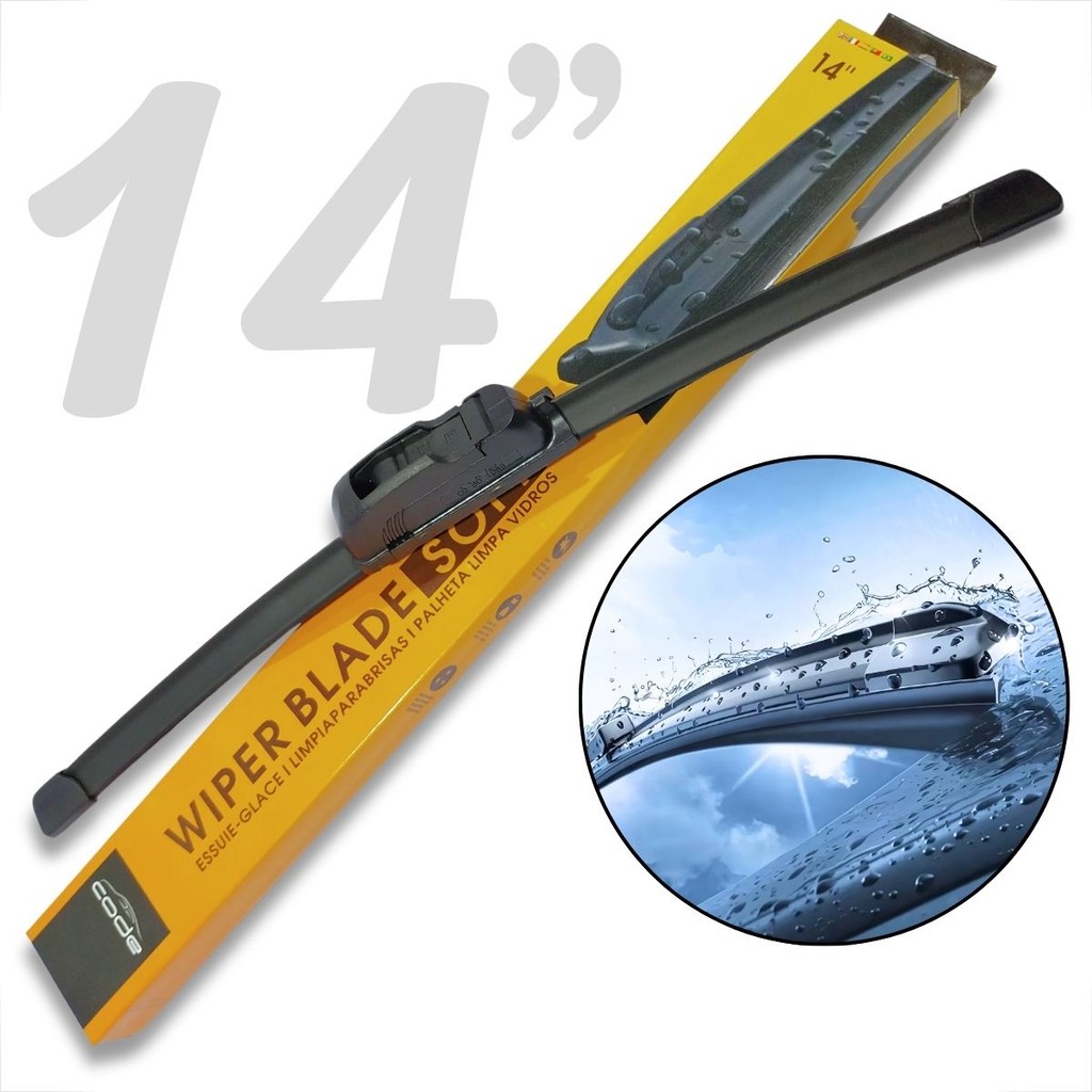 PALHETA AUTOMOTIVA SOFT GANCHO LIMPADOR DE PARA BRISA 14 POLEGADAS 36CM UNIVERSAL CHUVA PROTEÇÃO UNI