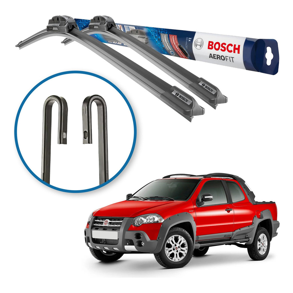 Palheta Limpador Parabrisa Original Bosch Fiat Strada Adventure 1998 A 2017