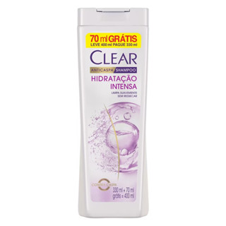 SHAMPOO ANTICASPA CLEAR HIDRATAÇÃO INTENSA FEMININO 400ML em Oferta na Shopee