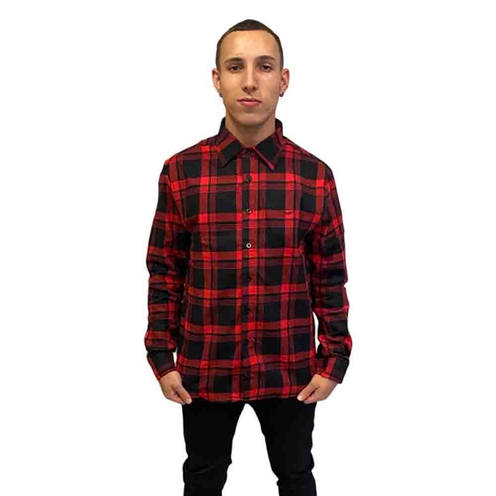 Camisa Masculina Ellus Xadrez Vermelho
