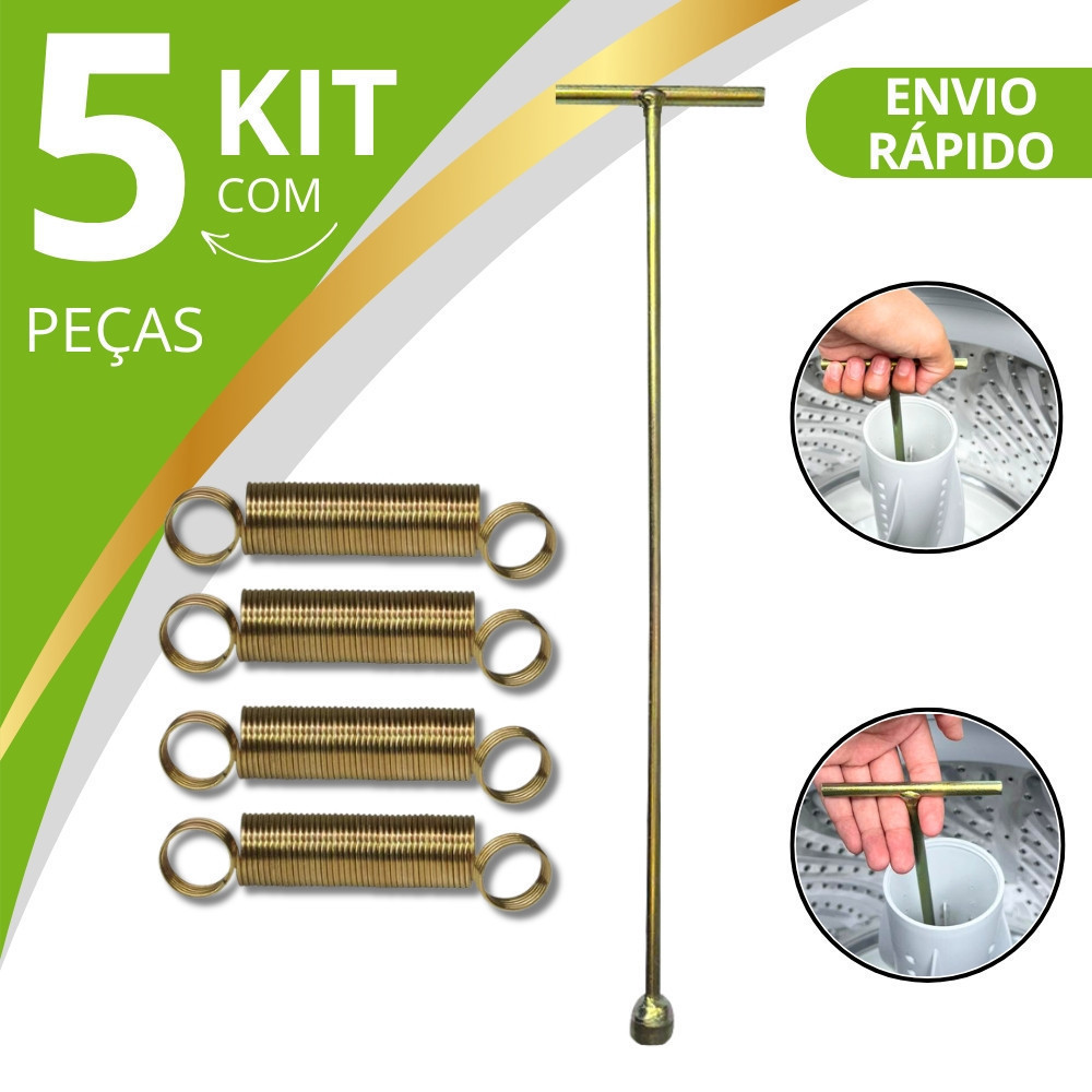 Ferramenta de Chave T 10mm Longa para Agitador Electrolux 42cm + 4 Molas de Apoio em Oferta na Shopee