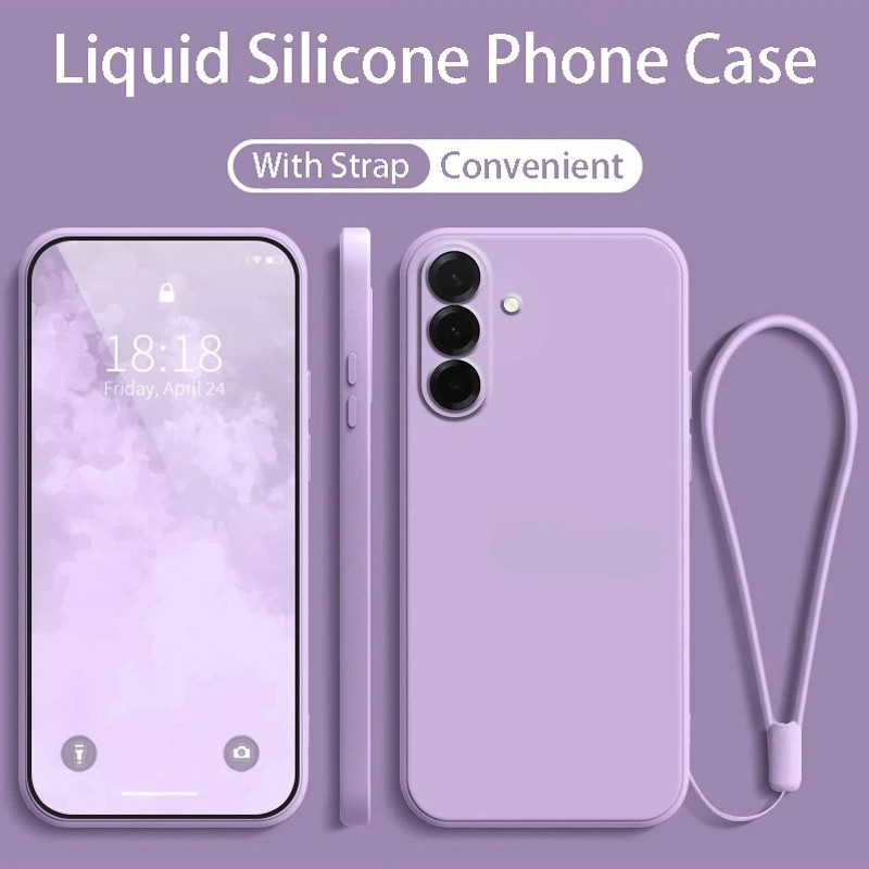 Capa De Telefone De Silicone Líquido Original Para Samsung Galaxy A57/37/27/17/07 A56/36/26/16/06 A55/35/25/15/05S Prote
