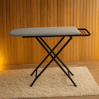 Tábua De Passar Roupa Mesa Extra Forte Com Suporte Porta Ferro 3 Medidas De Regulagem Resistente