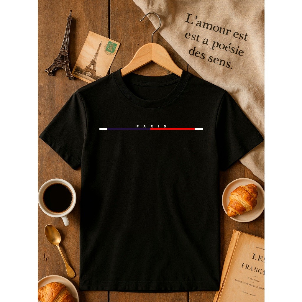 Camiseta Algodão Cidade Paris Juvenil e Infantil Unissex França Menino Menina envio rapido