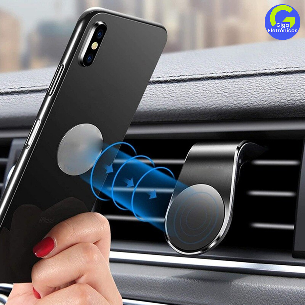 Suporte Magnético para Carro com Rotação 360° e Compatível com Todos Celulares em Oferta na Shopee