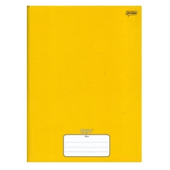 Caderno Brochura 80 Fls Pautado Capa Dura - Stiff COR:AMARELO