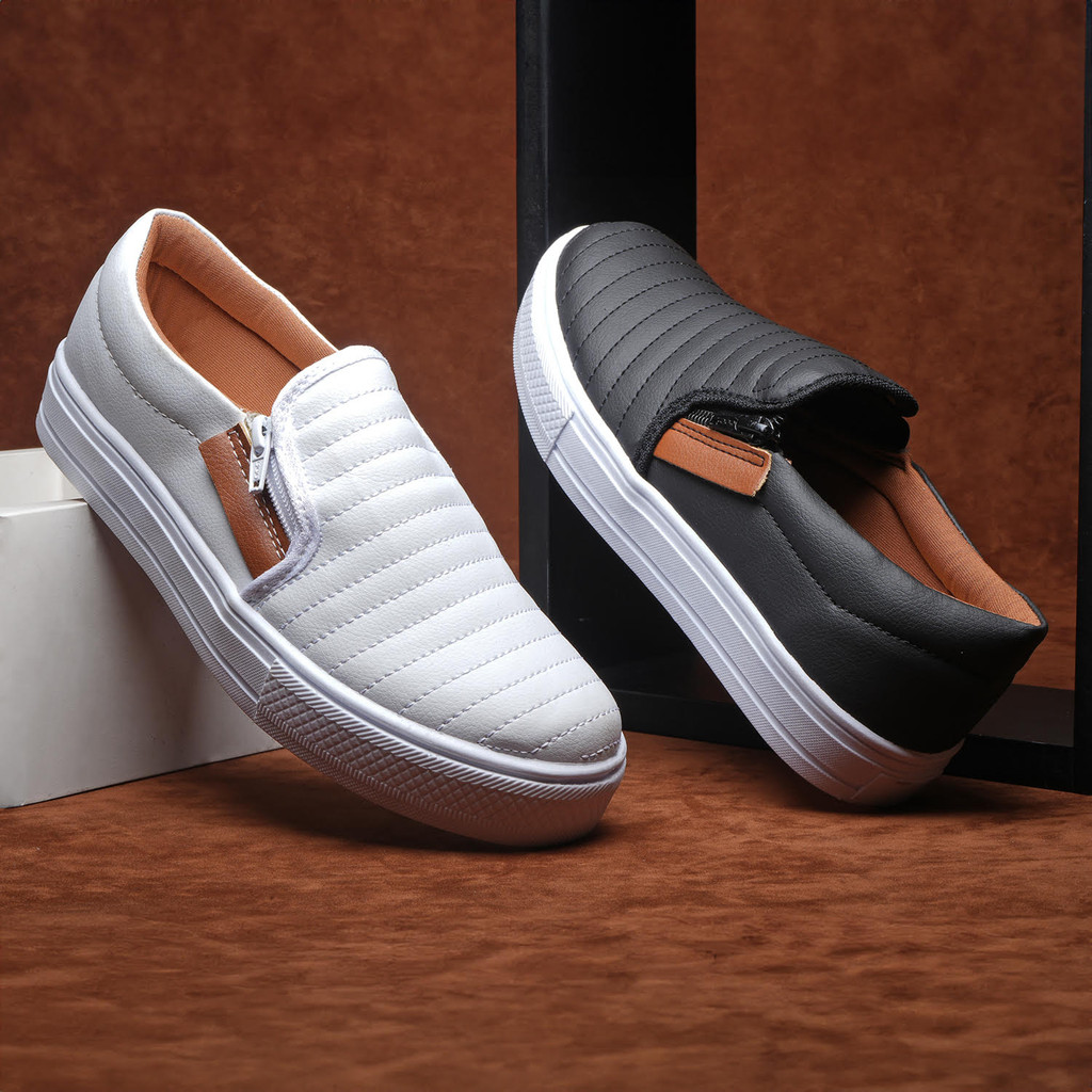 Tênis Feminino Slip On Leve Confortável Casual Dia a Dia Antiderrapante