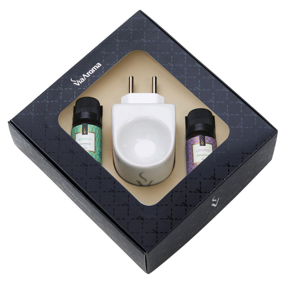 Kit Presente Aromatizador Porcelana Original e Essências - Via Aroma em Oferta na Shopee