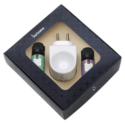Kit Aromatizador Elétrico Porcelana Original Bivolt + 2 Essências 10ml Via Aroma