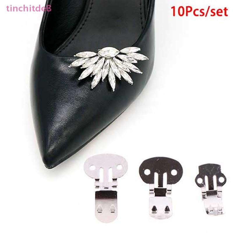 [TinchitdeB] 10 Peças De Clipes De Sapatos De Flores De Aço Inoxidável Ornamento Em Descobertas Fivelas Artesanais Faça — imagem 2 de 2
