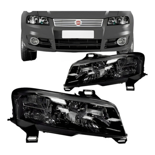 Par Farol Stilo 01/07 C/ Moldura Fumê C/ Auxiliar Elétrico