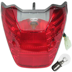 Lanterna sinaleira traseira completa com lâmpada CG150 Titan Sport 2004 a 2008 CG125 Fan NXR125 NXR150 Bros 2009 a 2015