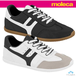 Tênis Feminino Moleca Casual Detalhe Cadarço Estilo Conforto Retrô