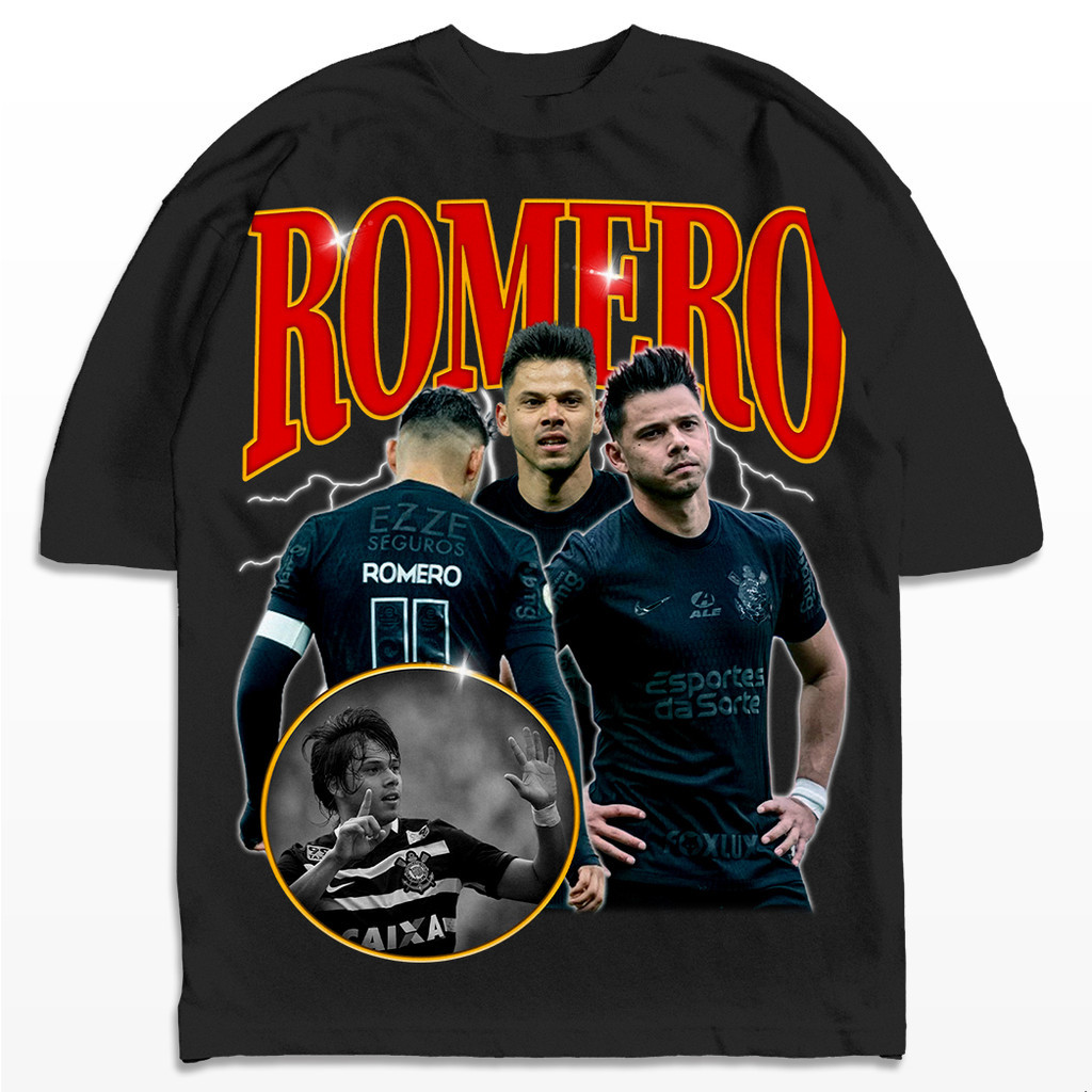 Camiseta Oversized Ángel Romero Lançamento Streetwear Camisa Unissex 2025 33