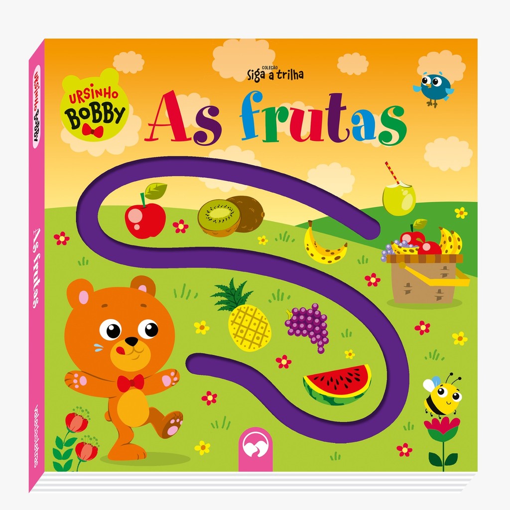 Livro Educativo Aprendendo As Frutas Bebe Livrinho Infantil Coleção Siga a Trilha Coordenação