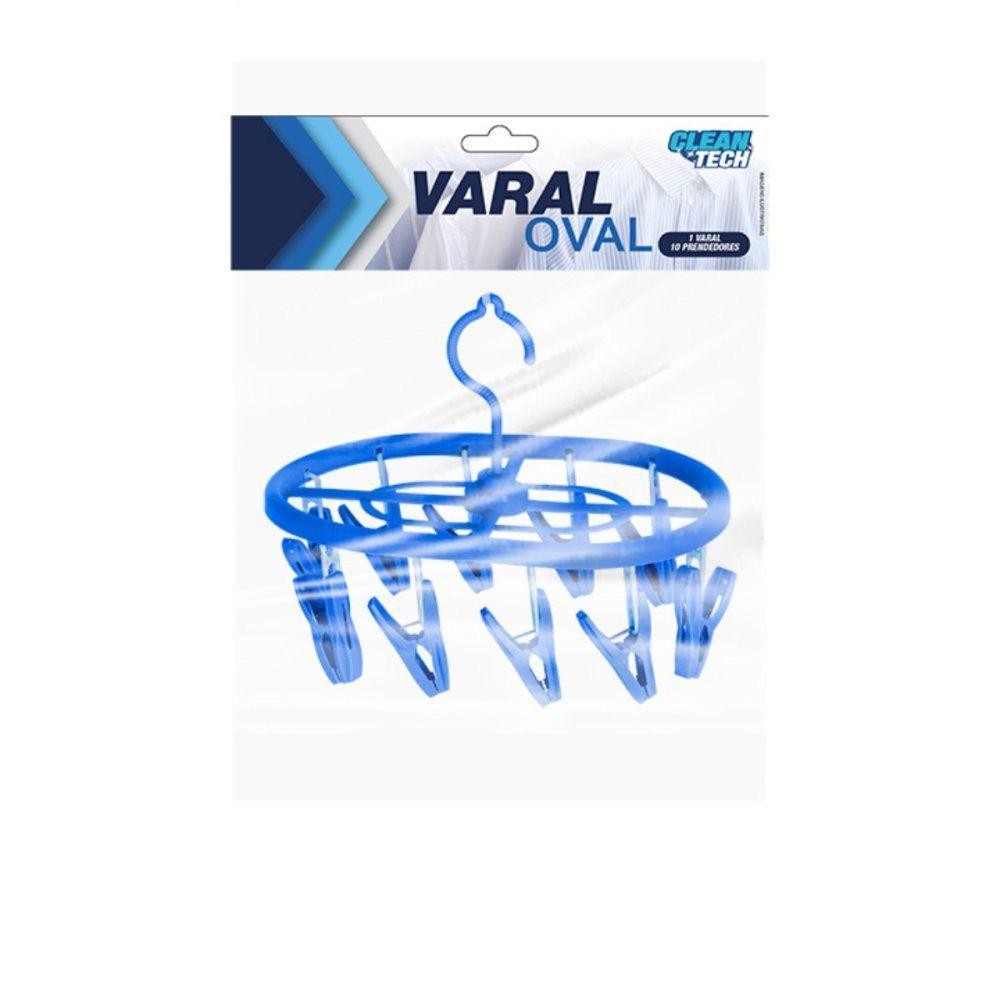 Varal De Roupa Oval 10 Prendedores - Sortido em Oferta na Shopee