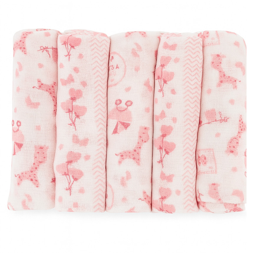 Kit Fralda Tecido Com Bainha Estampa Girafa 70cm X 65cm em Oferta na Shopee