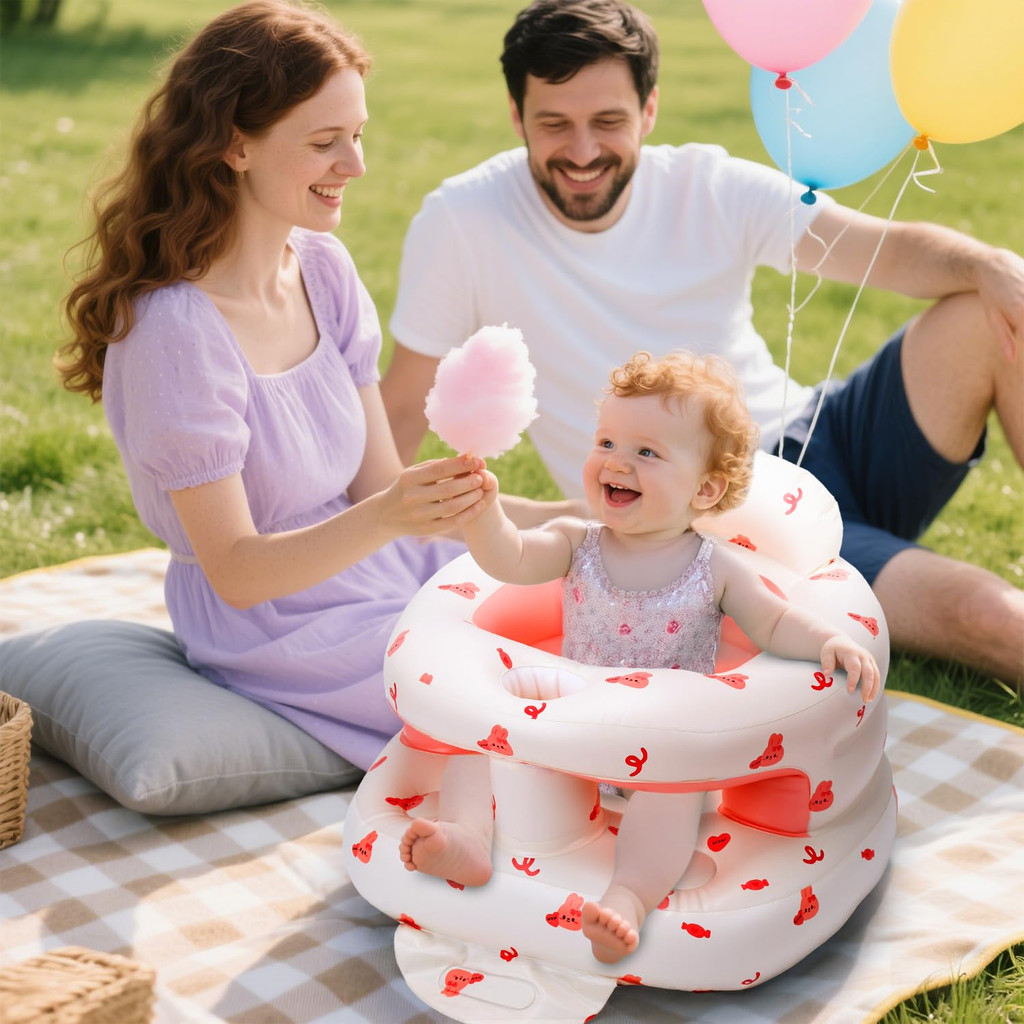 Cadeira Inflável De PVC Para Bebês, Sofá Para Sentar E Ficar Em Pé,Artefato De Prática Antiderrapante E Antiqueda