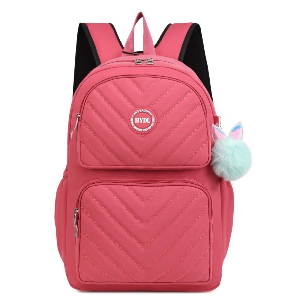 Mochila Feminina Escolar Universitária De Viagem Moda Casual Unissex Impermeavel Acompanha Um Chaveiro de Urso 9901 em Oferta na Shopee