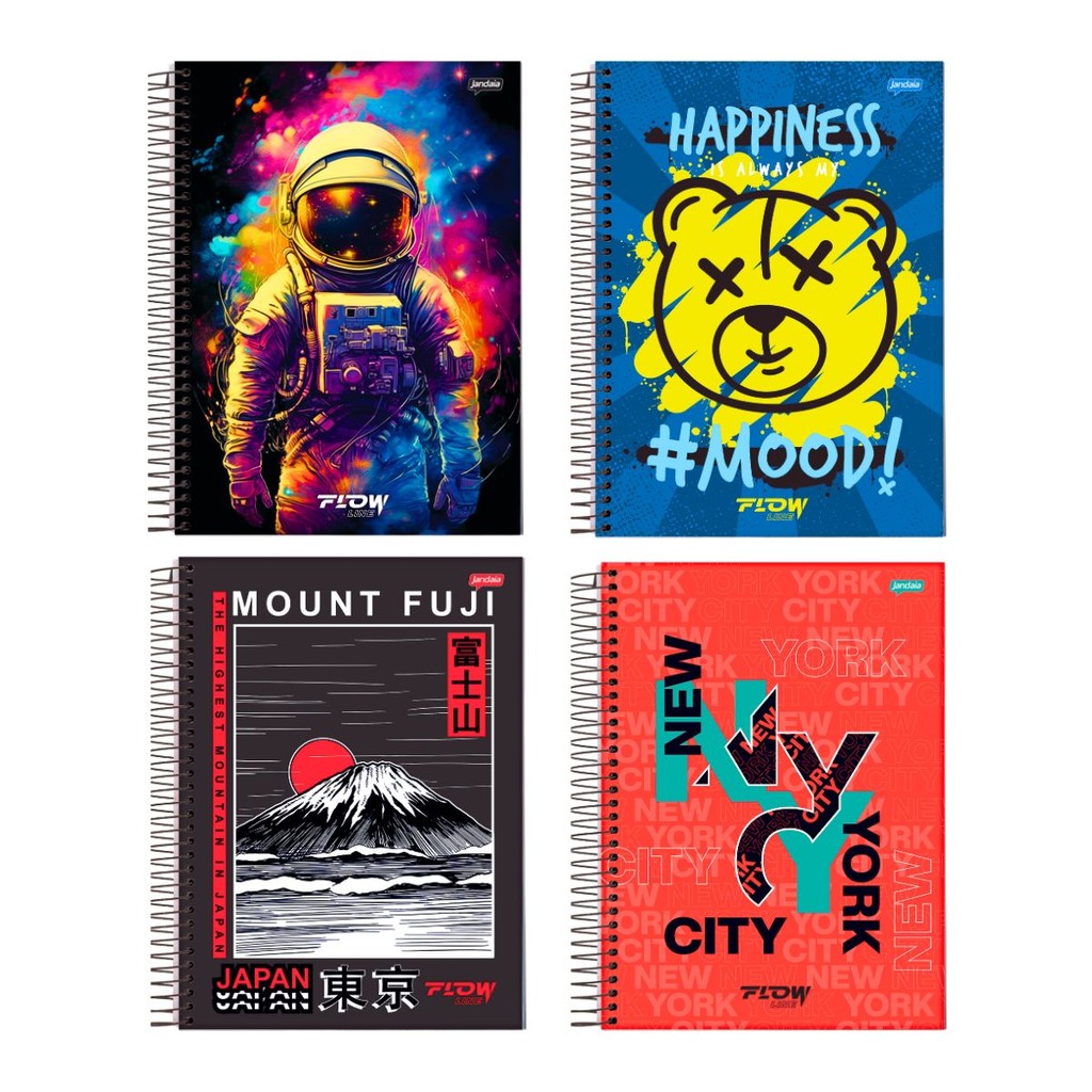 Caderno 20 Matéria Universitario Masculino 320 Folhas Flow - Jandaia em Oferta na Shopee