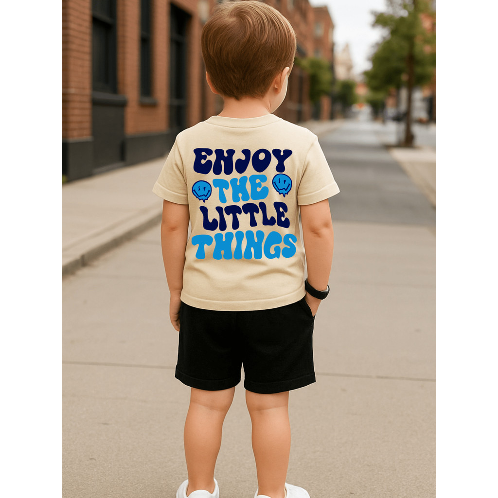 Conjunto Infantil Camiseta Estampada e Short Moda Verão Juvenil Masculino Várias cores e tamanhos