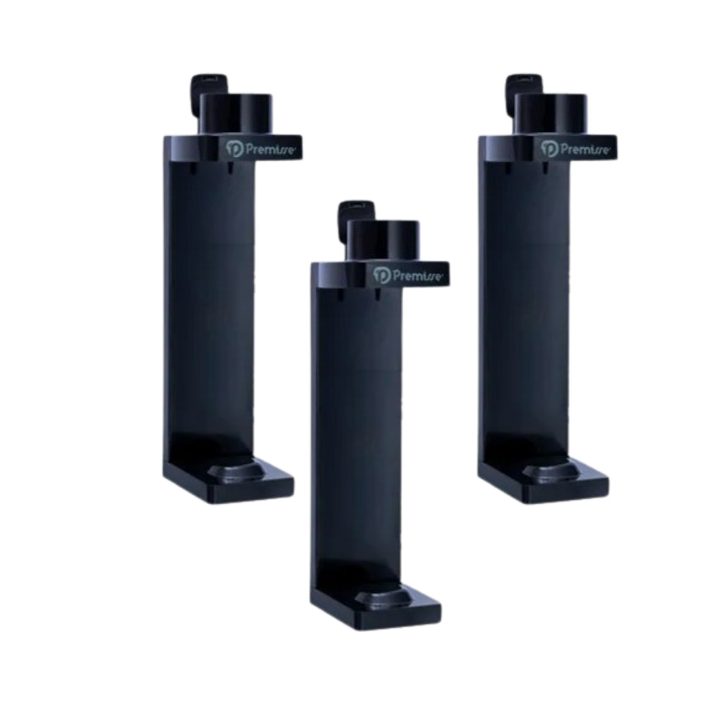 Kit 3 Dispenser Suporte Preto Instalação Parede Hotel Spa Clínica Salão Banheiro Clínica Hotelaria