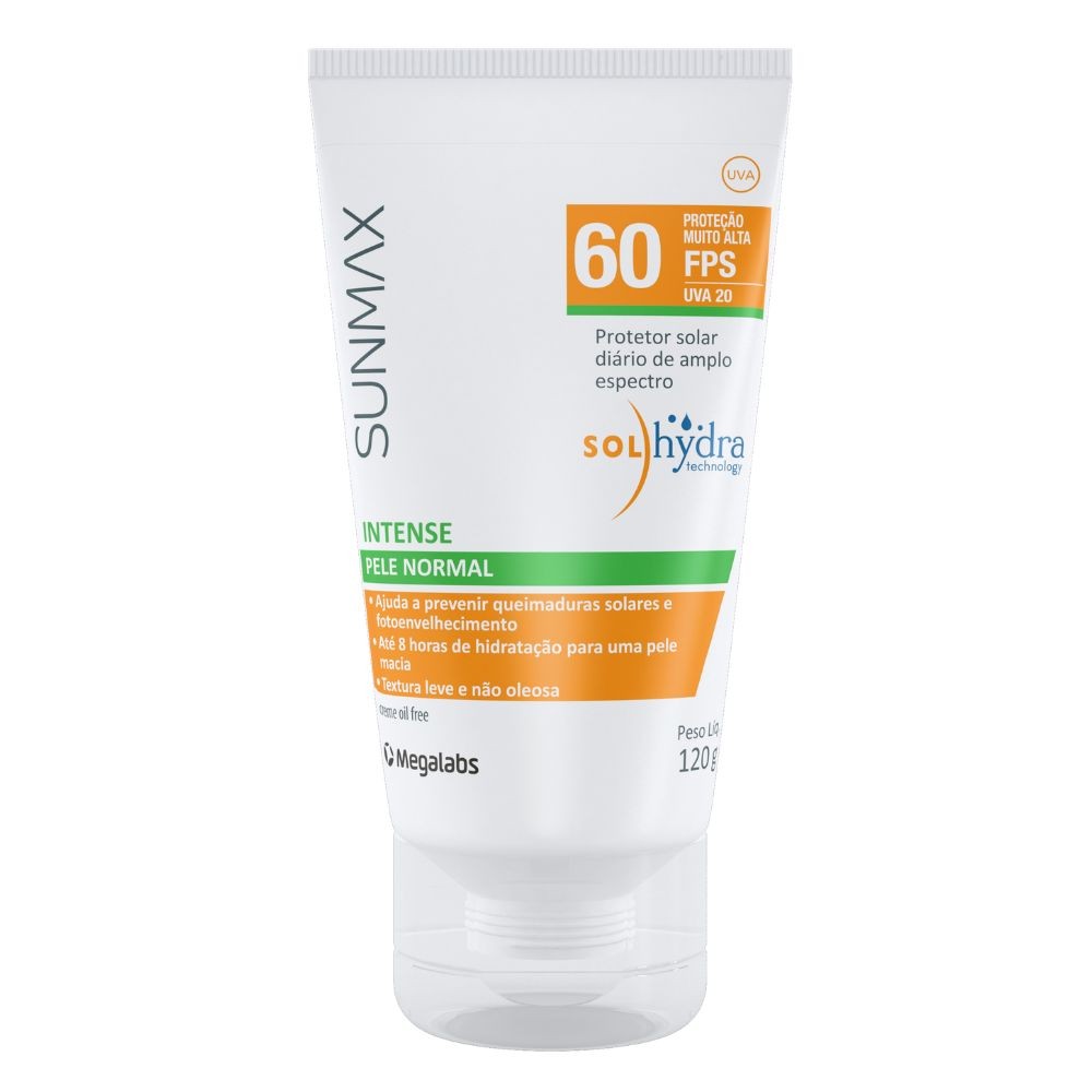 Protetor Solar Sunmax Intense FPS 60 Creme Oil Free com 120g - Beauty