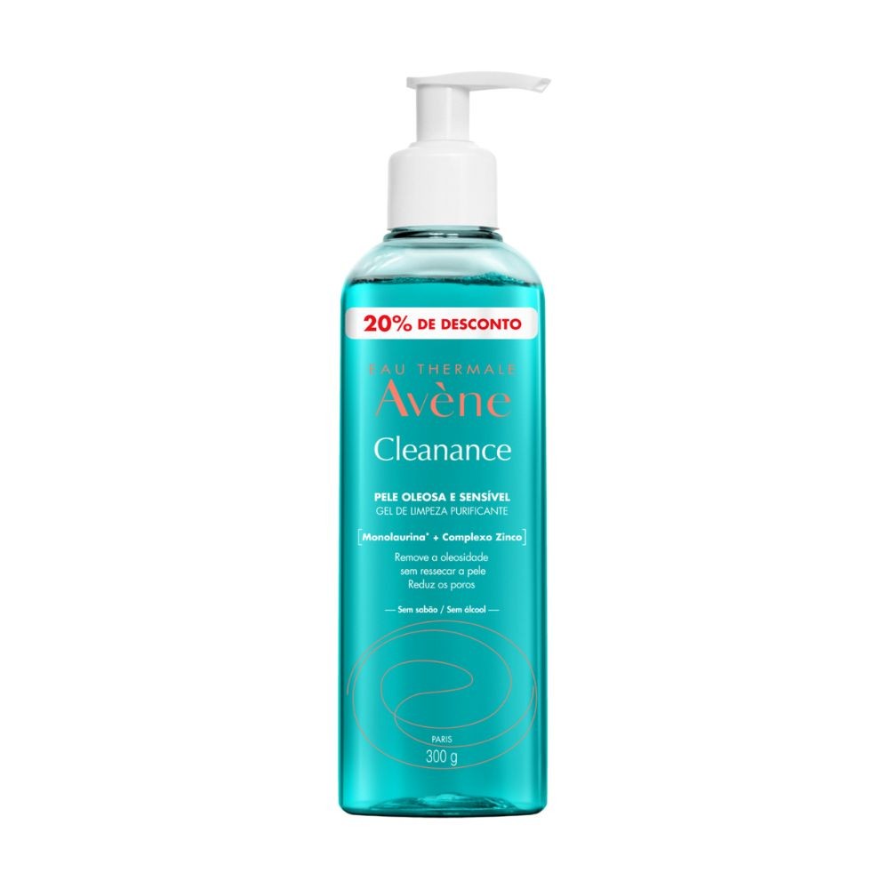 Gel de Limpeza Avène Cleanance Pele Oleosa e Sensível 20% de Desconto 300g - Beauty