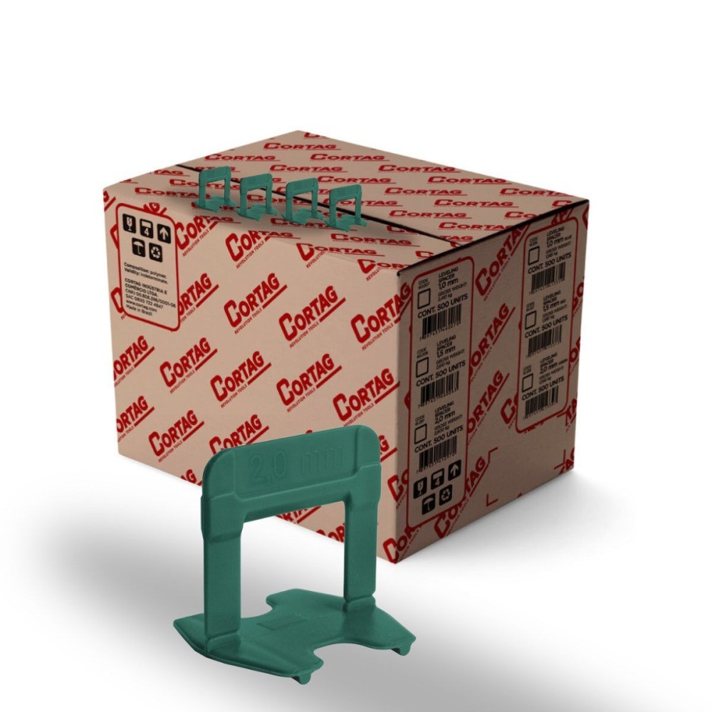 Espaçador e nivelador para piso 2,0 mm com 500 peças - ECO - Cortag - Home & Living