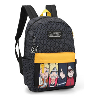 Mochila Escolar Juvenil Menino Bolsa Naruto Boruto Cor Preto em Oferta na Shopee