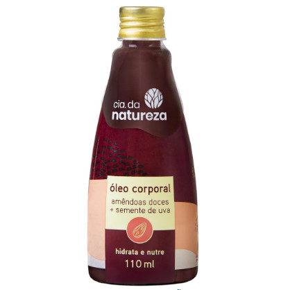 Óleo corporal, Amêndoas Doces + Sementes de Uva, Hidrata e Nutri, 110ml - Cia da Natureza em Oferta na Shopee