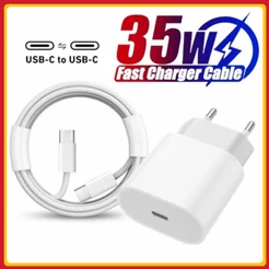 Carregador Turbo 35W iPhone USB C Original Fonte PD Carregador iPhone 15 16 Carregamento rápido