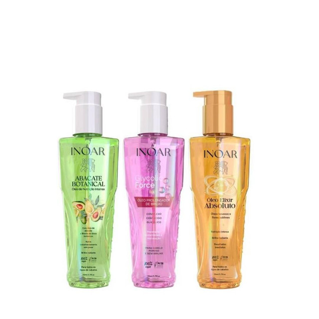 Inoar Kit 3 Óleos Finalizadores Especiais 110ml em Oferta na Shopee