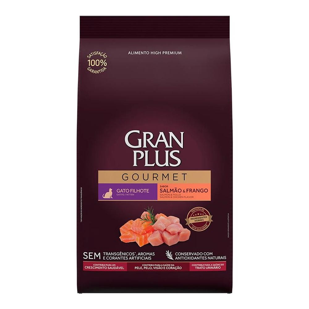 Ração Granplus Gourmet Gato Filhote Salmao Frango - 10,1Kg