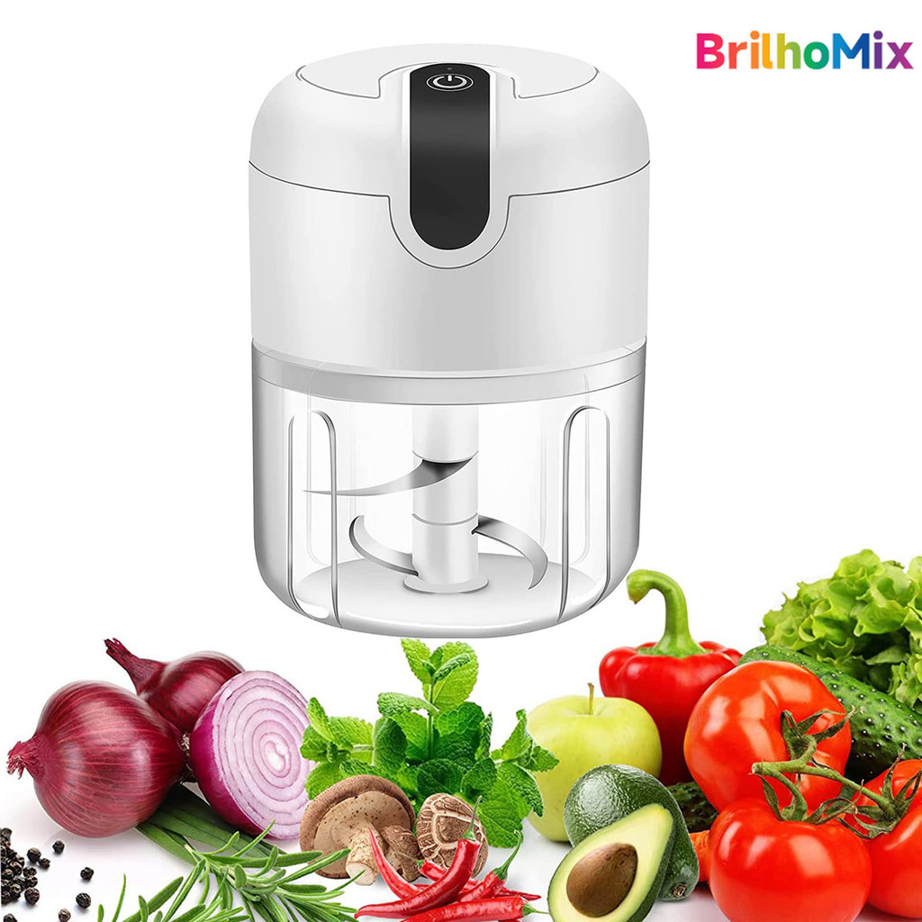 Mini moedor elétrico de carne, legumes, alho, frutas, amêndoa, carregamento USB