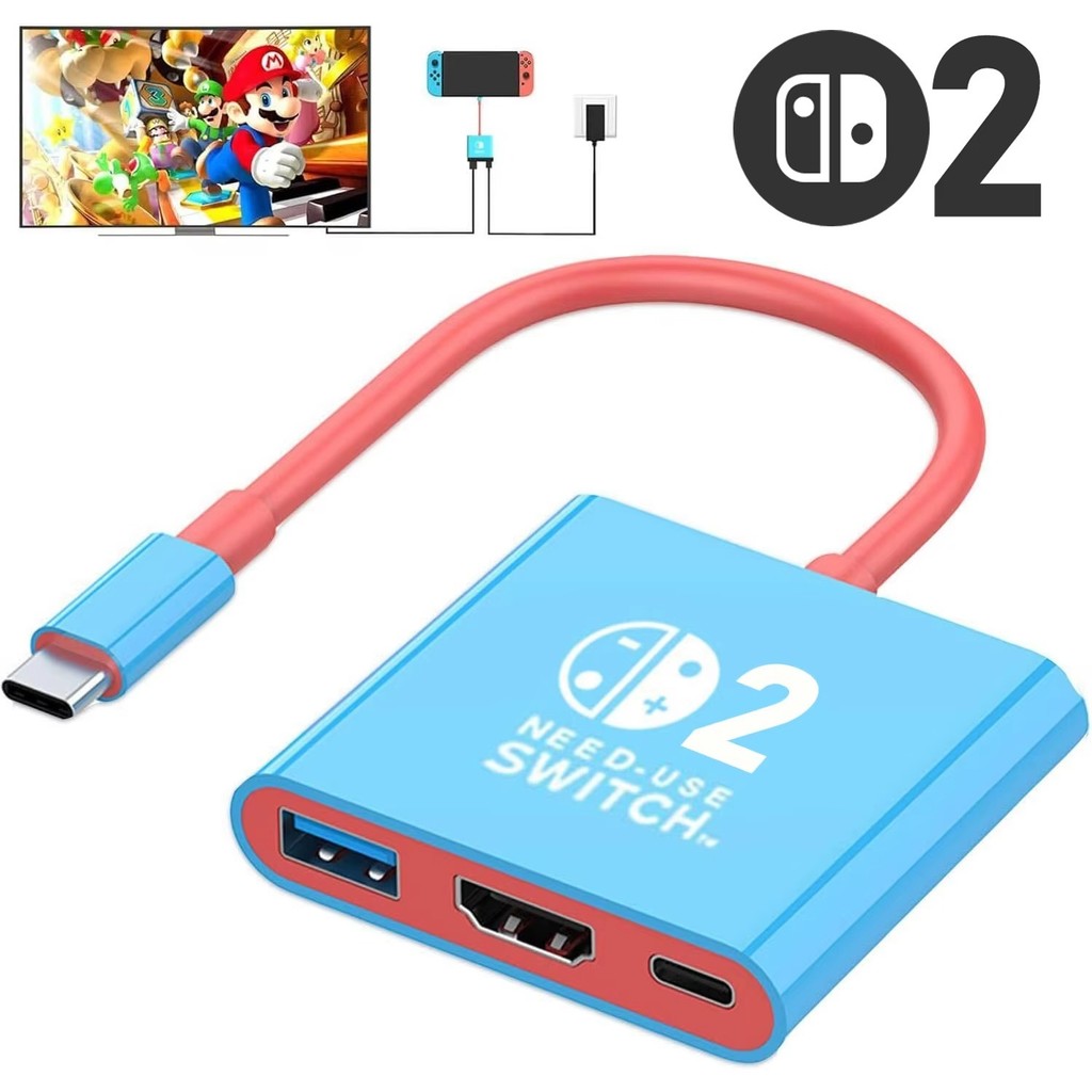 3 Em 1 USB C HUB Type-Docking Station NS Switch 2 Dock HDMI 4K 60HZ 3.0 PD 100W De Carga Rápida Para OLED V1 V2 Celular