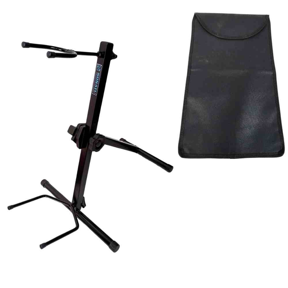 Kit Suporte de Chão Individual para Ukulele Violino Cavaquinho e Capa Bag