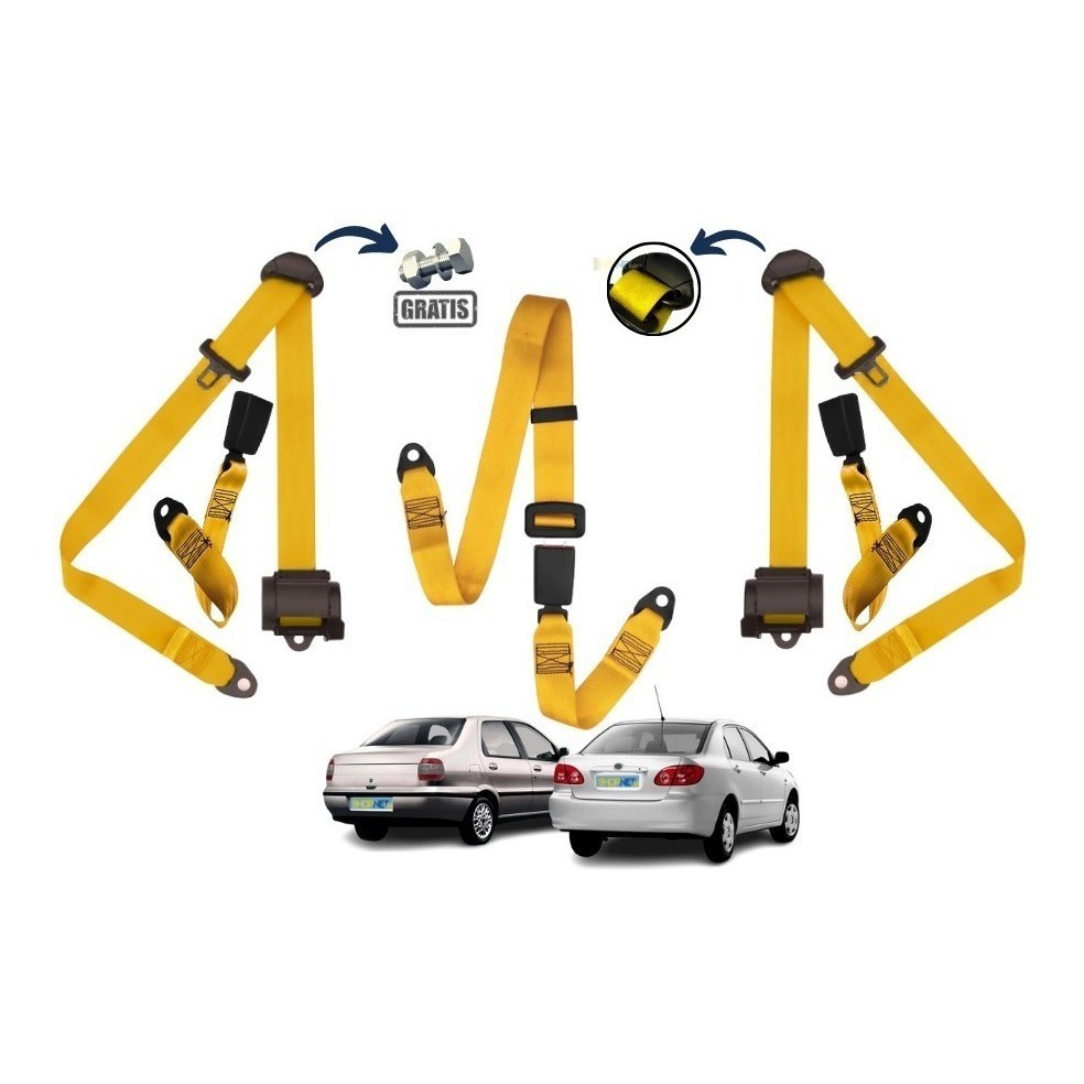 Cinto De Segurança Traseiro Retratil Siena Corolla Honda Lxs em Oferta na Shopee