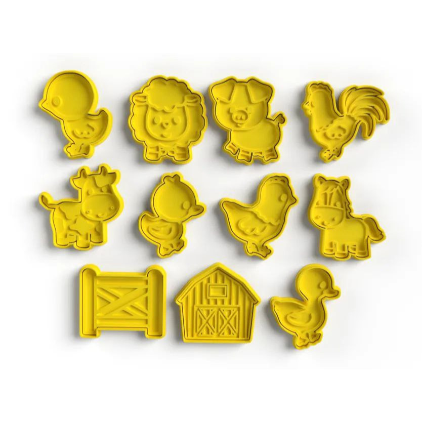 Kit Cortadores Fazendinha Confeitaria Bolacha Biscoito Criativo Divertido Festa Infantil Tema Doce Presente Cozinha em Oferta na Shopee