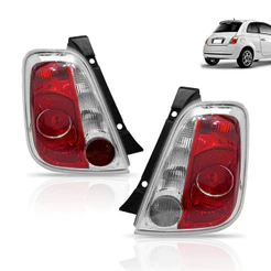 Lanterna Fiat 500 2008 2009 2010 2011 2012 2013 2014 2015 Borda Cromada