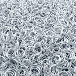 Argola Elo De Alumínio Níquel Prata 12mm Aprox. 1340 Peças - Bijuterias Artesanato Chaveiros Lustres