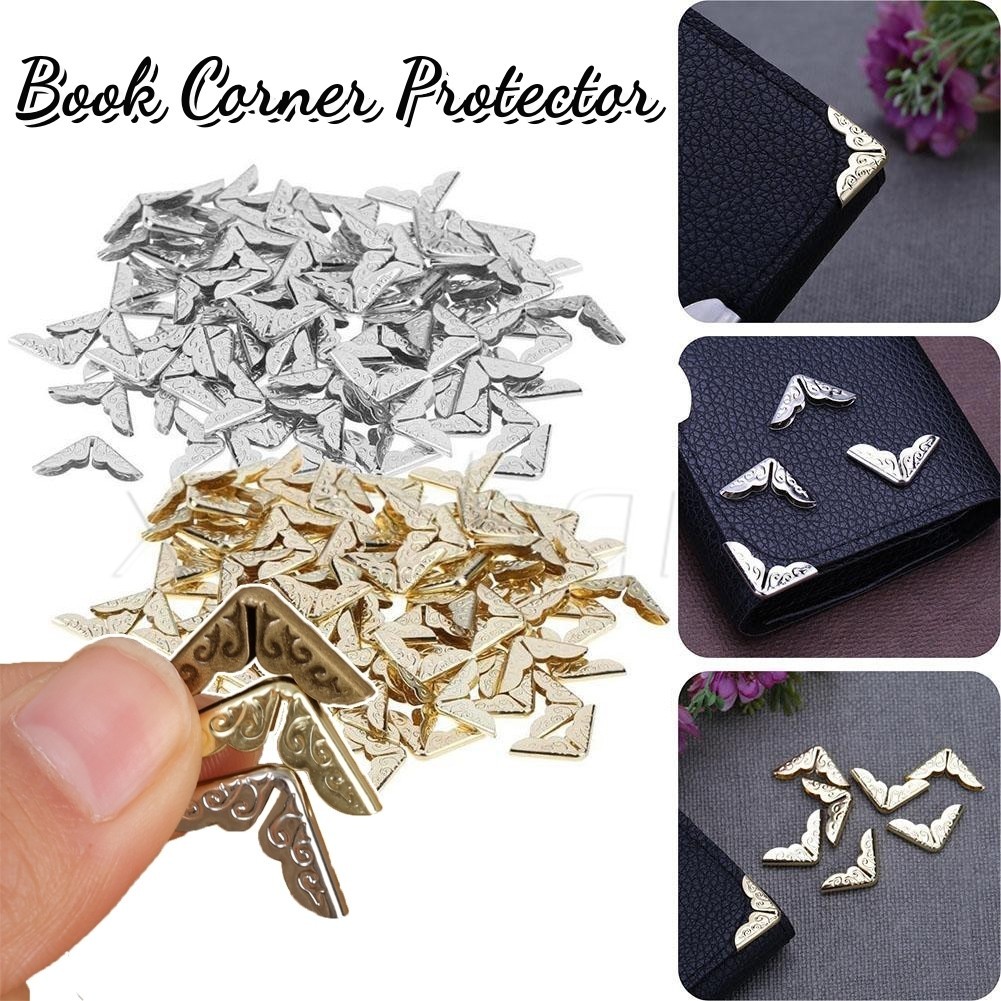 Protetor De Canto De Metal Para Livros-De Rascunho , Menus , Pasta-Vintage Golden Silver Bronze Notebook Decor-Álbuns De Bricolage Postagem-Acessórios Ras