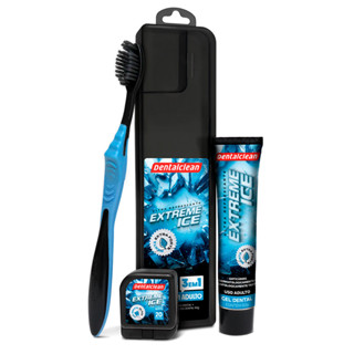 Kit Viagem Porta Escova com Escova de Dente Pasta e Fio Dental Extreme Ice Estojo Dentalclean em Oferta na Shopee